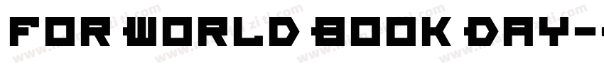 for World Book Day字体转换